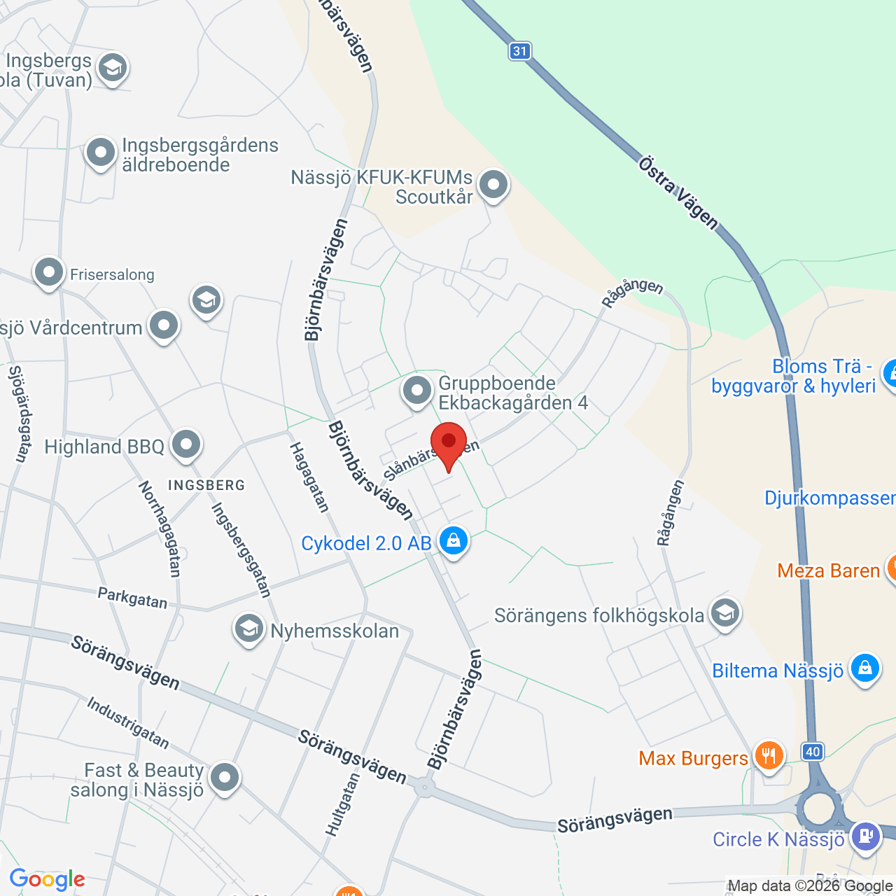 Karta över bostadens läge